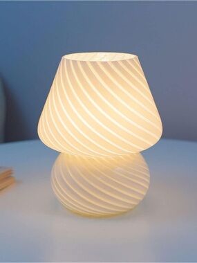 Modern Cream Swirl Table Lamp